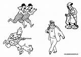 Tintin Milou Coloring sketch template