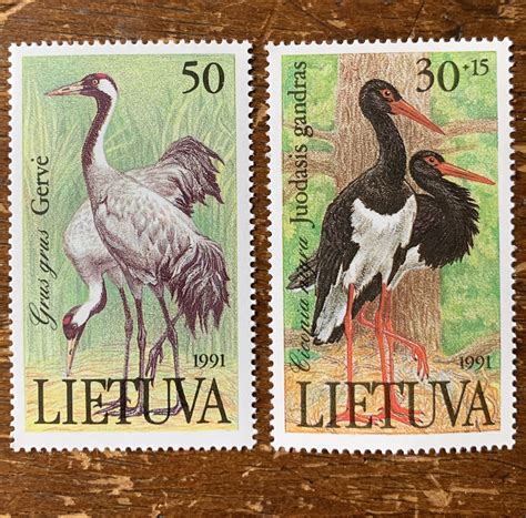 original vintage postage stamps lithuania    etsy