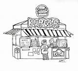 Burger Drawing Shop Getdrawings sketch template