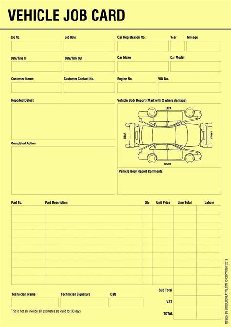 car service job sheet odinkruwherrera