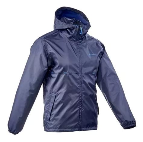 chaqueta impermeable hombre rain cut zip azul quechua cuotas sin interes