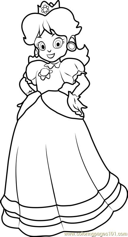 princess daisy coloring pages coloring   day