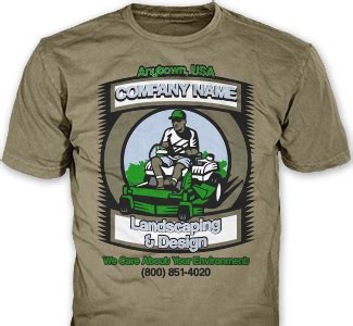 lawn care landscaping company  shirts promotional products classb