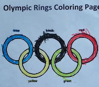 childrens learning activities olympic ring coloring page