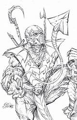 Mortal Kombat Scorpion Coloring Kitana Legacy Combat Nood Melissa Skorpion Sketch Jade Combate Lápis sketch template