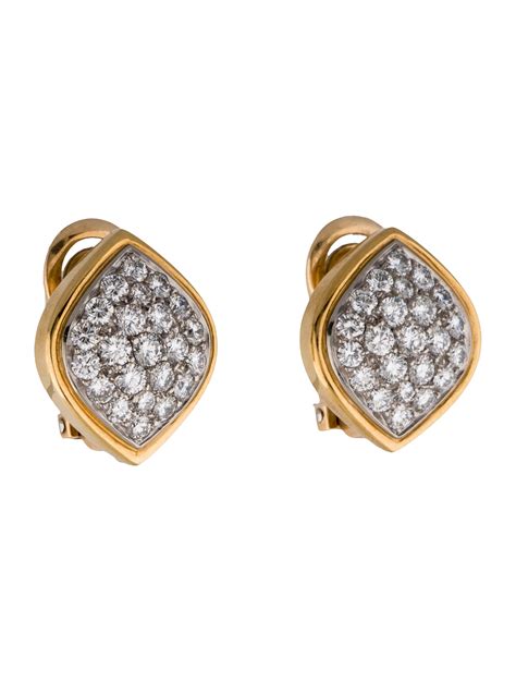 diamond clip  earrings earrings fje  realreal