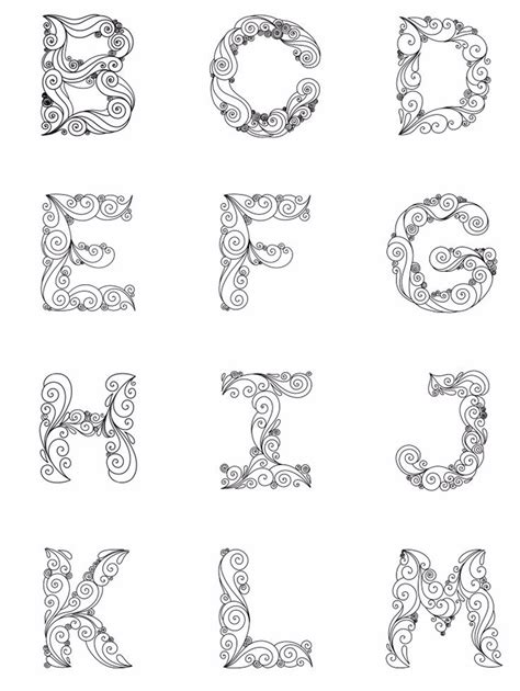 downloadable quilling letters template printable