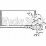 Teacher Clip Chalkboard Chubby Gesturing Blank Outline Coloring Royalty Illustration Vector Female Dennis Cox Djart sketch template