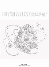 Bridal Shower Coloring Pages Printable Kids Instantly Printer sketch template