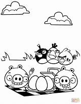 Angry Birds Coloring Pages Picnic Bad Piggies Printable Bird Bear Easter Ants Color Sheet Pigs Printables Print Pig Getcolorings Coloringonly sketch template