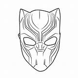 Panther Masker Superheld sketch template