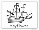 Printable Mayflower sketch template