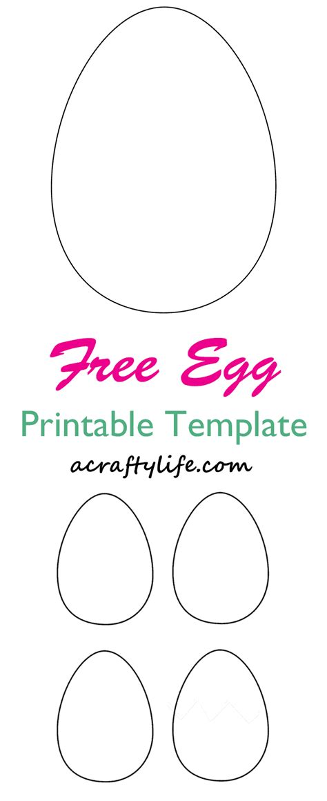egg shape template  printable easter craft  crafty life