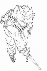 Pages Dragon Coloring Ball Super Trunks Saiyan Characters Via sketch template