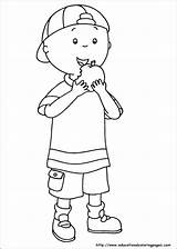 Coloring Caillou Pages Printable Print sketch template