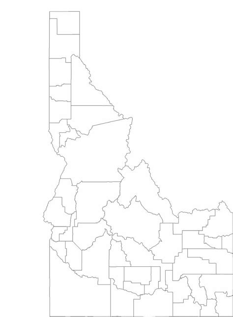 blank idaho county map