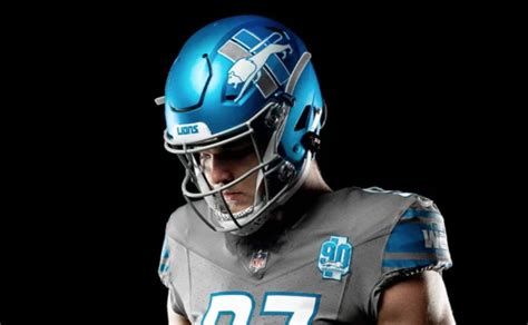 detroit lions unveil alternate helmets   season
