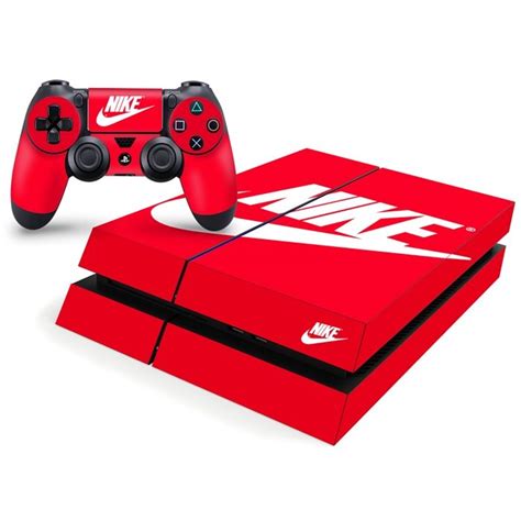 ps console skin nike red decal playstation  console playstation  playstation