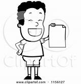 Card Proud Teen Boy Cartoon Clipart Holding Report Thoman Cory Outlined Coloring Vector Illustration Royalty Haired Grinning Blank Girl 2021 sketch template