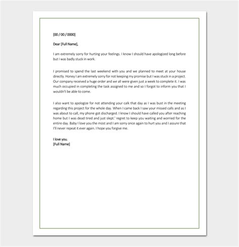 7 apology letter to girlfriend template free word excel and pdf