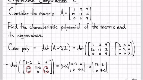 find eigenvectors    matrix       written  linear