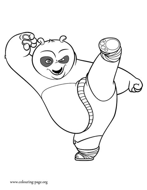 kung fu panda  panda po coloring page