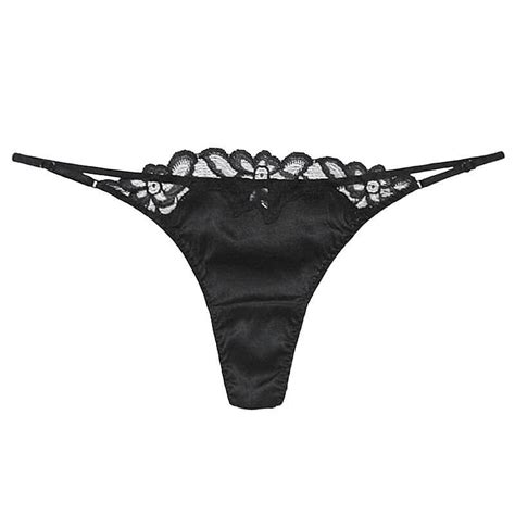 Lace And Mesh Silk Thong Panty [fst03] 32 99 Freedomsilk Mulberry