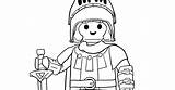Playmobil Coloriage Chevalier Chevaliers Knights Sympathique sketch template