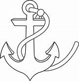 Anchor Rope Anchors Moldes Clipartcow Jillian Cliparting Clipground Sweetclipart sketch template