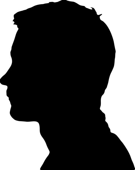 transparent male head silhouette png vector black  white