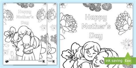 mothers day colouring sheets teacher