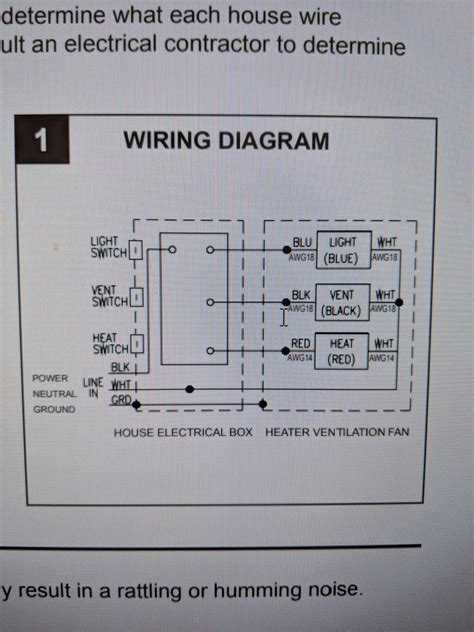nutone ceiling heater wiring diagram