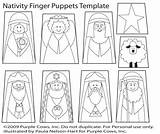Nativity Puppets Preschool Bezoeken Knutselen Printables Jezus Kerstmis sketch template