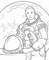 Astronaut Coloring Pages Space Flies Cosmonaut Wonder sketch template