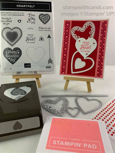 Valentine Using Stampin Up Stitched Be Mine Dies Stamp With Candi