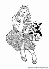 Oz Wizard Coloring Pages Dorothy Good Witch Toto Printable Color Glinda Print Kids Sheets Printables Drawing Emerald City Colouring Getcolorings sketch template