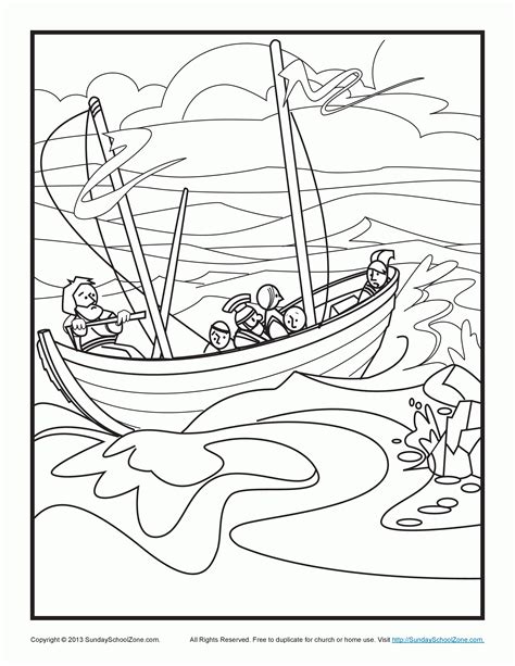 jesus calms storm  coloring page coloring home