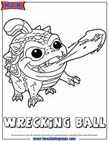 Coloring Pages Skylander Imaginators Skylanders Bitmoji Wrecking Ball Vector Getdrawings Getcolorings Drawing sketch template