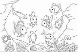 Ikan Mewarnai Aquarium Paud Kumpulan sketch template