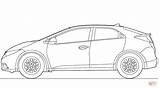 Honda Civic Coloring Door Pages Cr Hatchback Drawing Printable Template Draw Cars Sketch sketch template