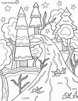 Coloring Pages Alley Family Path Doodle Reunion Wood sketch template