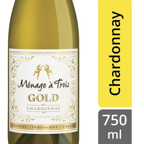 Menage A Trois Gold Chardonnay White Wine 750 Ml