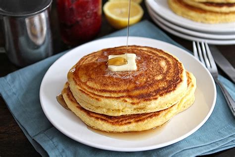 Lemon Cornmeal Pancakes Tasty Kitchen Blog