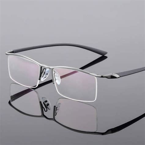 online shop browline half rim metal glasses frame for men eyeglasses