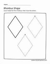 Rhombus Shape Preschool Shapes Activity Worksheet Cleverlearner Supervision Depending Bit Child Age Too Check Games Also sketch template
