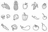 Coloring Vegetables Fruits Different Fruit Pages Clipart Vegetable Kids Veg Kind Veggies Clip Color Name Google Choose Board sketch template