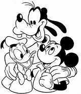 Coloring Mickey Mouse Pages Printable Clubhouse Goofy Donald Print Kids Friends Color Baby Disney Clipart Cartoon Colouring Minnie Sheets Children sketch template