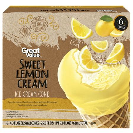 great  sweet lemon cream ice cream cones  ct walmartcom