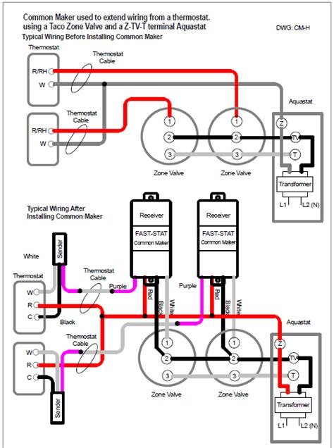 wiring diagram taco zone valves