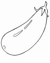 Eggplant Coloring Pages Vegetables sketch template